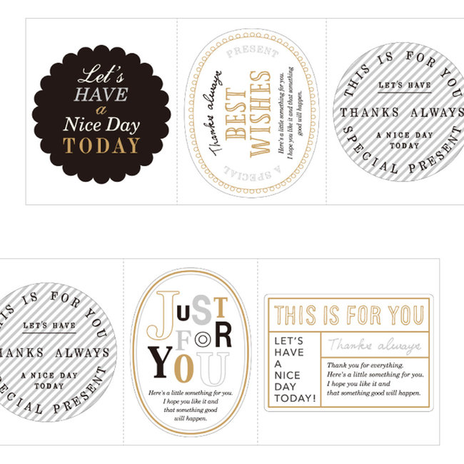 Roll Sticker  Metalic Gift Label