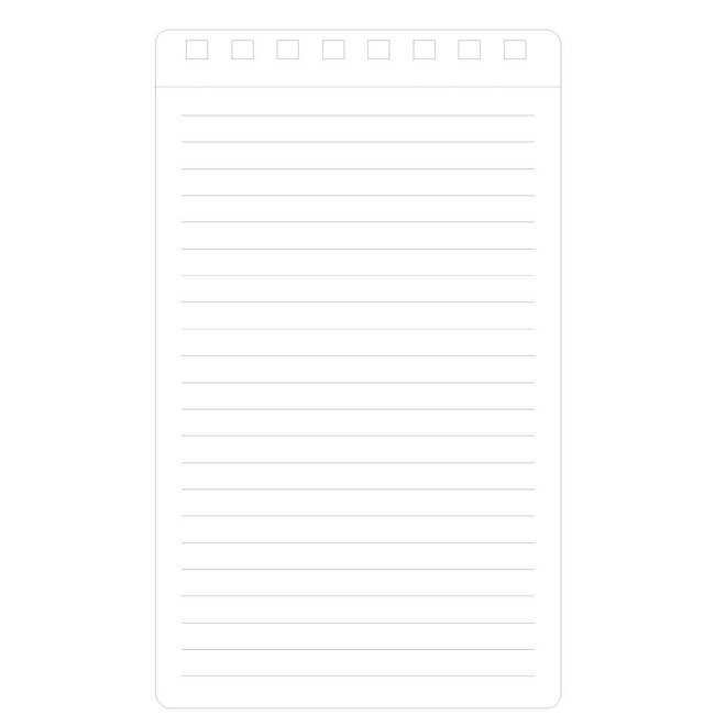 N192A Mnemosyne Memo 5mm Ruled B7 132X77mm