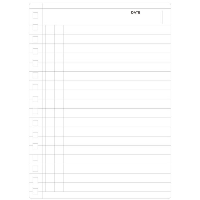 N197A Mnemosyne Memo Ruled A6