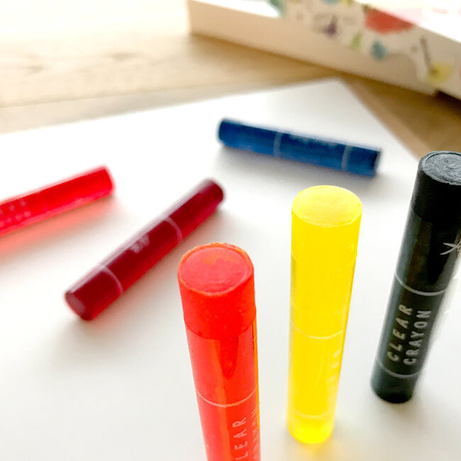 Clear Crayon Set of 5 Colours