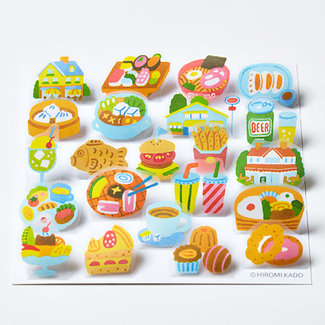 KING JIM CO., LTD. Pop004 Pop-Up Stickers  Gourmet