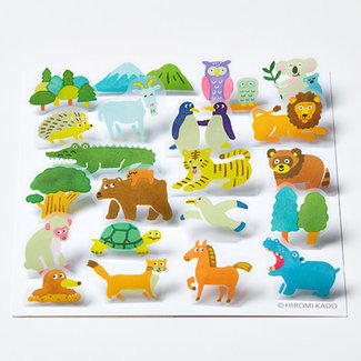 KING JIM CO., LTD. Pop003 Pop-Up Stickers Animal