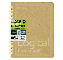 NW-A612W-A LOGICAL PAPER RING NOTEBOOK /A6WIDE /40 SHEETS 7mm LINED