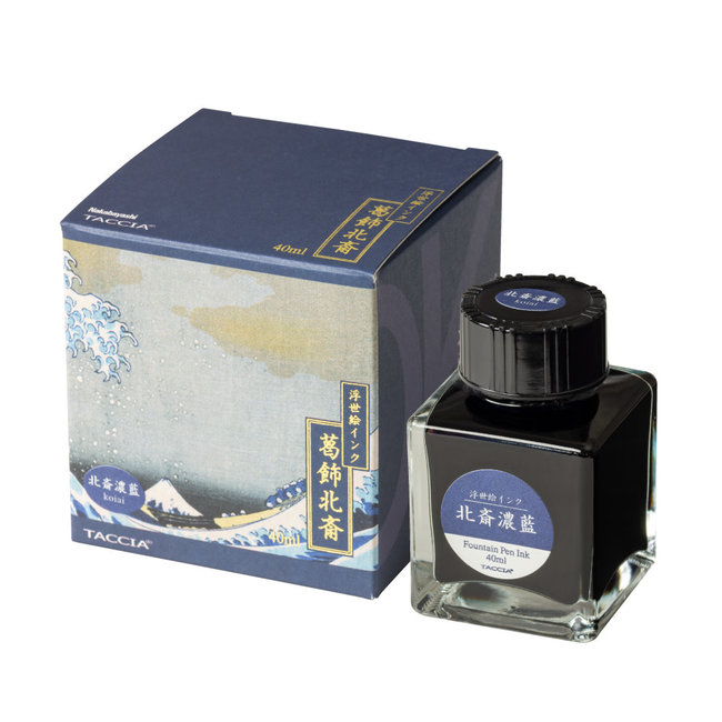 TFPI-WD42-2 TACCIA UKIYOE INK / HOKUSAI KOIAI (NAVY)