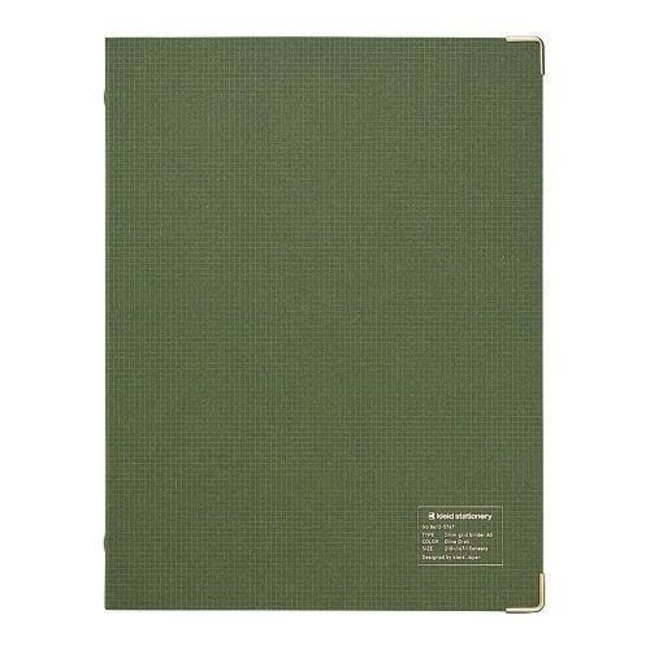 8412 2mm Grid Binder A5 Olive Drab