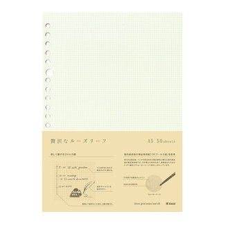 KLEID 8431 2mm Grid Loose Leaf A5 Cream