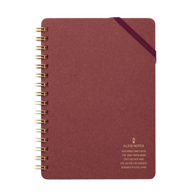 8999 Kraft Work Memo A7 Burgundy