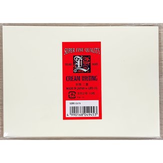 LIFE CO., LTD. Envelope  L Cream Writing W E679