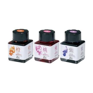 NAKABAYASHI Tfpi-Wd20-3Pc Sunaoiro Ink Set Of 3 Red Colours (Orange, Pink, Purple)