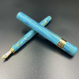 NAKABAYASHI FOUNTAIN PEN COVENANT BLUE APATITE 14K