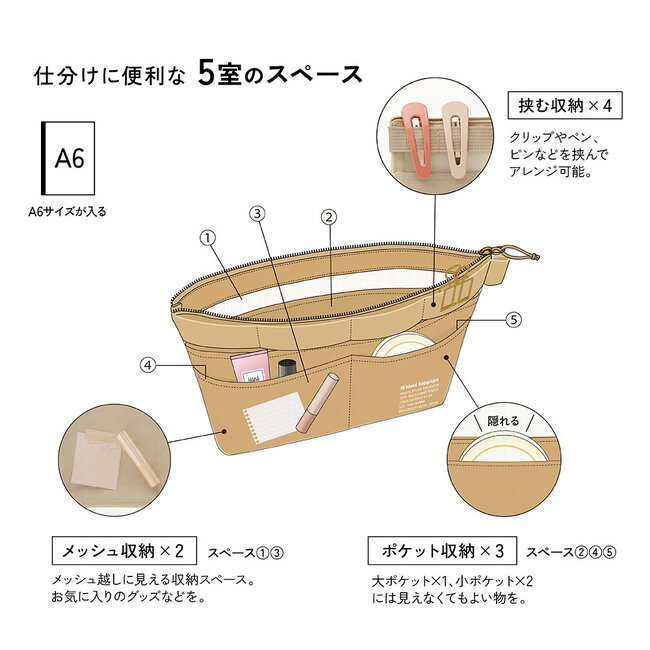 8472-01 Mesh Carry Pouch Mini Charcoal