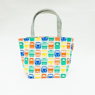 JR EAST Mini Tote Bag Shinkansen / Train Face White