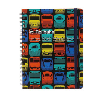 JR EAST [Ta] Rollbahn Notebook With Pockets/ Shinkansen/Train Face L Black