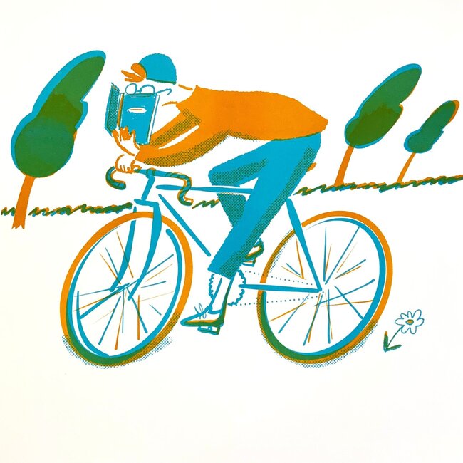 A3 Riso Print / Spellbound Cyclist/ Takako Copeland