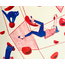 A3 Riso Print/ Climbing Cat Print/ Takako Copeland