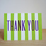 Green Stripe Thank You / Greeting Card