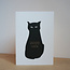 Lucky Black Cat/ Greeting Card