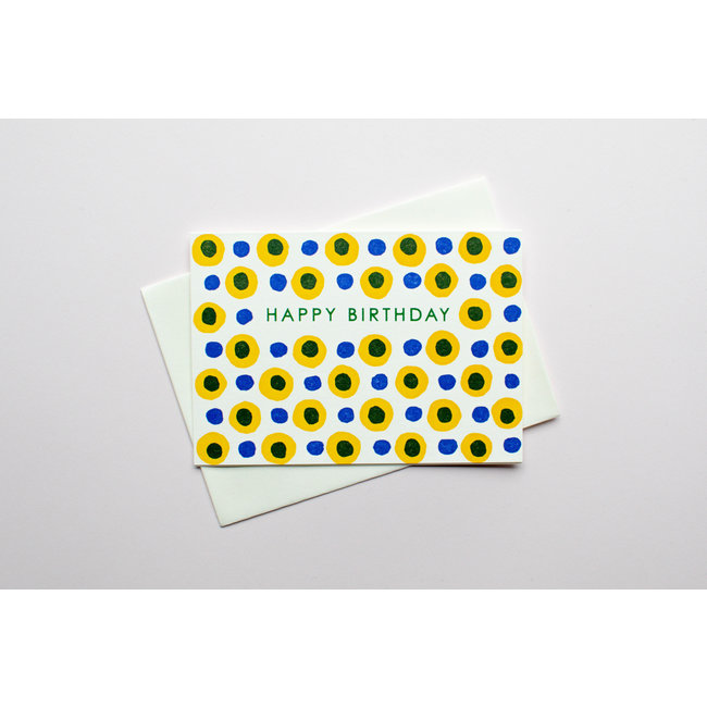 Card: Birthday Dots - Yellow / Takako Copeland