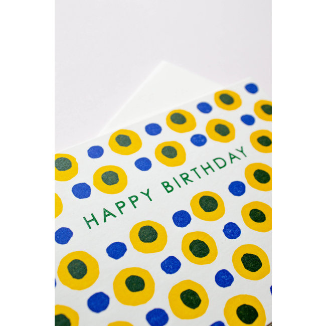 Card: Birthday Dots - Yellow / Takako Copeland