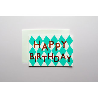 TAKAKO COPELAND Harlequin Birthday Mint/ Greeting Card