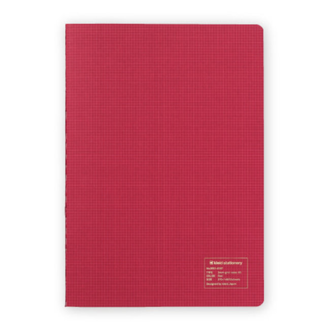 2mm Grid Notes A5 Red