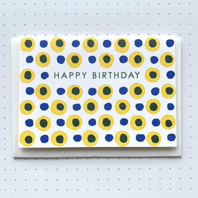 Card: Birthday Dots - Yellow / Takako Copeland