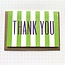 Card: Green Stripe Thank You/ Takako Copeland