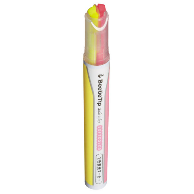 Beetle Tip Dual Colour Soft Yellow + Pink