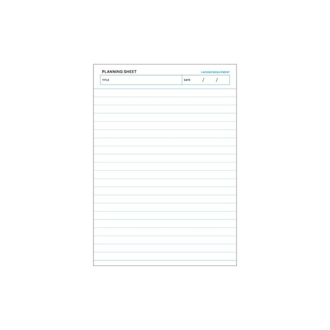 LACONIC LEQ12-B A6 PLANNING SHEET B(Ruled)