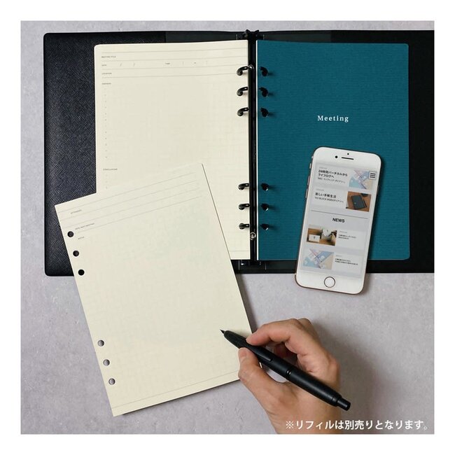 LACONIC LGF31-330BK STYLE NOTEBOOK/BINDER ADELL BLACK