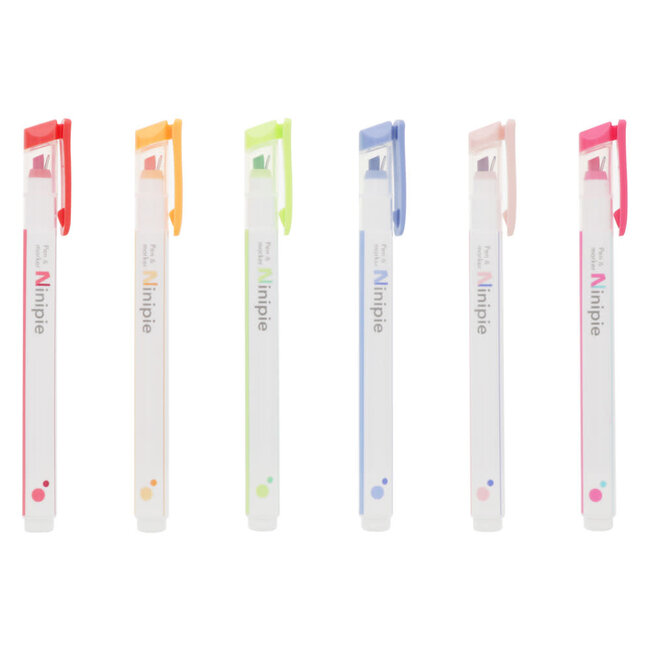 Ninipie 6 Colour Pack Red/Orange/Green/Blue/Smokey Pink/Pink