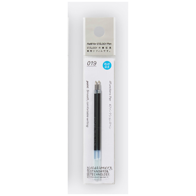 S5712 4 Functions Pen, Refills, 0.5 mm, Blue, 2P