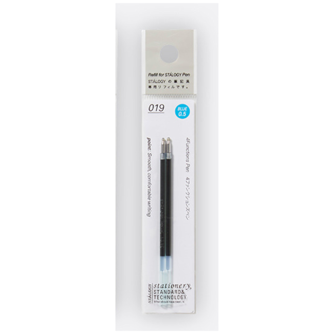 S5712 4Functions Pen, Refills, 0.5 mm, Blue, 2P