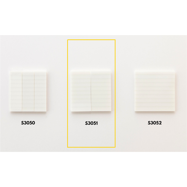 S3051 Translucent Sticky Notes, lined,25 mm wide