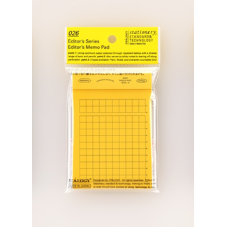 STALOGY S3071 Editor's Memo Pad, gridded