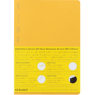 STALOGY S4114 365Days Notebook, Grid, A6, Yellow