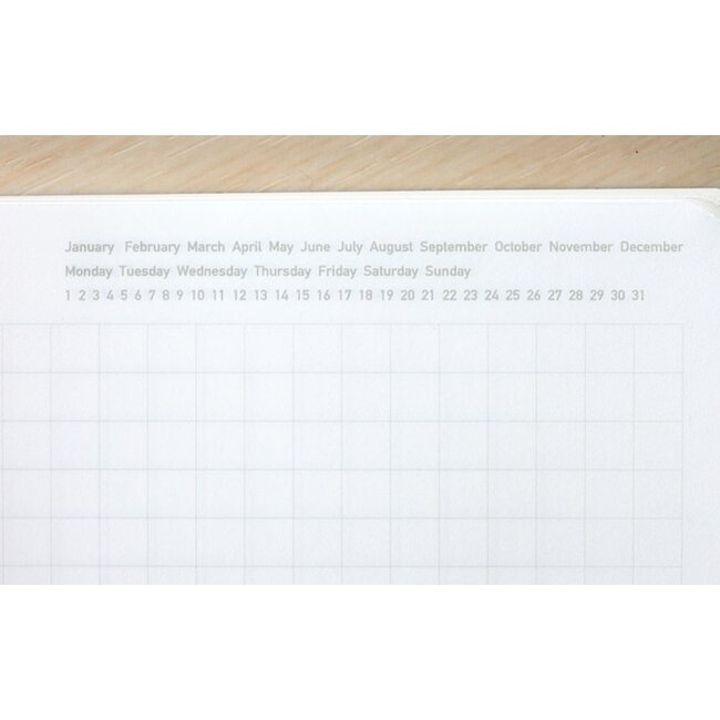 S4107 365Days Notebook, Grid, A5, Yellow