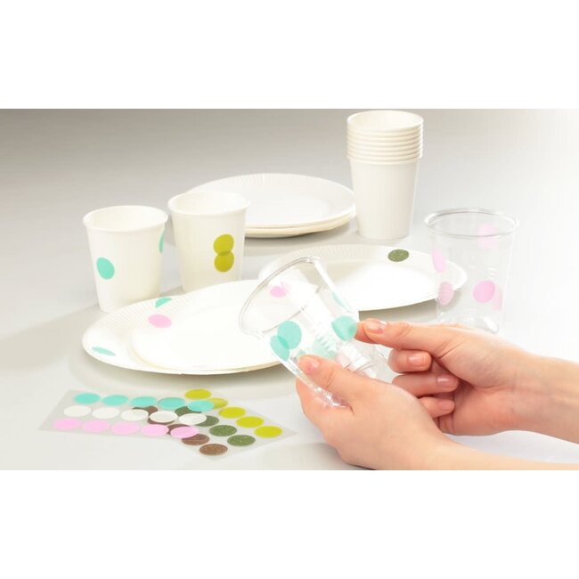 S2211 Circular Masking Tape Patches φ16 mm, shuffle earth