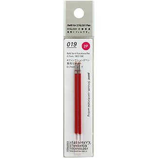 STALOGY S5708 4 Functions Pen Refills, 0.7mm, Red