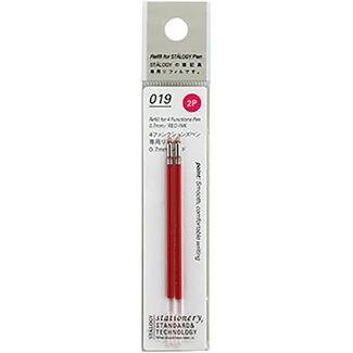 STALOGY S5708 4Functions Pen Refills, 0.7mm, Red