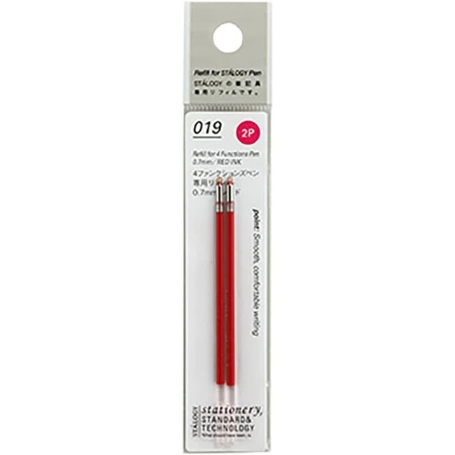 S5708 4Functions Pen Refills, 0.7mm, Red
