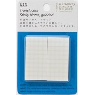 STALOGY S3041 Translucent Sticky Notes, gridded,25 mm wide