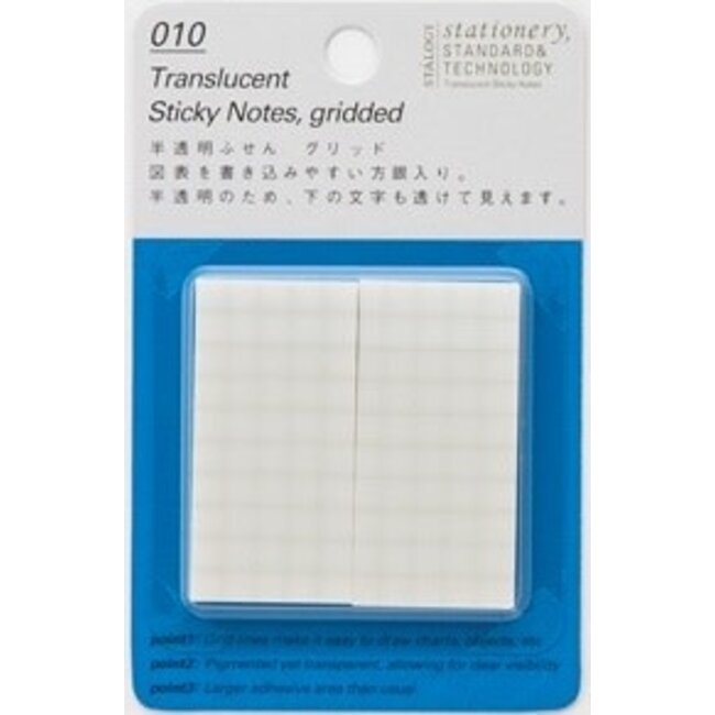 S3041 Translucent Sticky Notes, gridded,25 mm wide