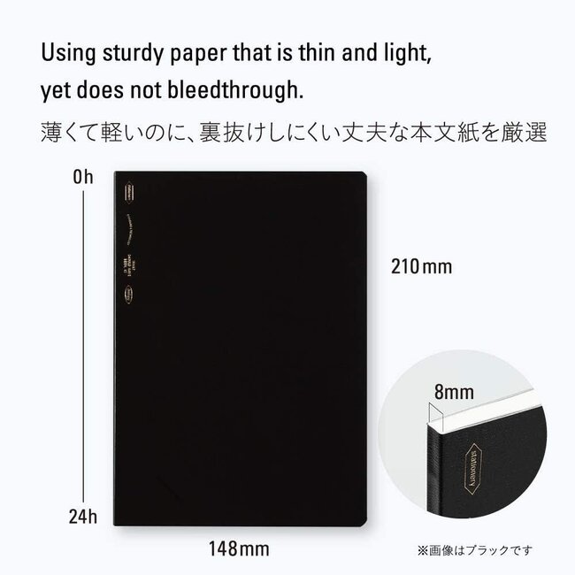 S4110 1/2 Year Notebook, Grid, A5, Blue