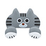 DIECUT CLIP JITTOME SILVER TABBY