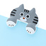 DIECUT CLIP JITTOME SILVER TABBY