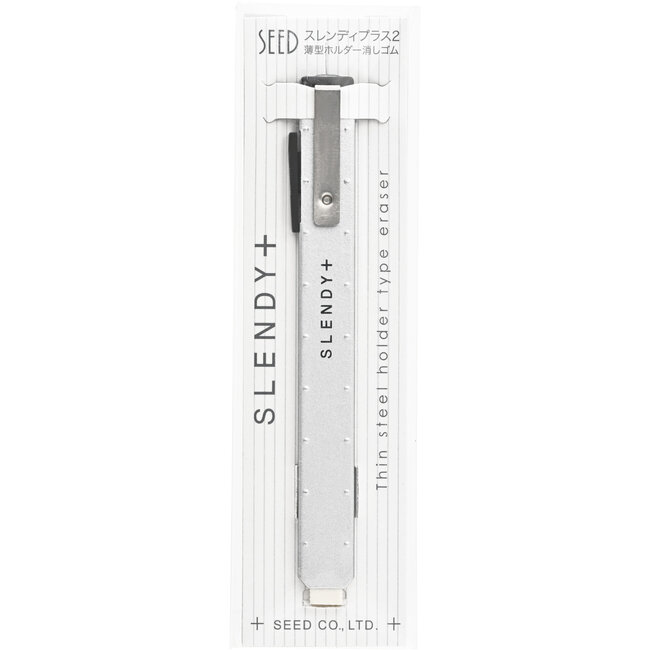SLENDY+ SILVER THIN STEEL HOLDER TYPE ERASER
