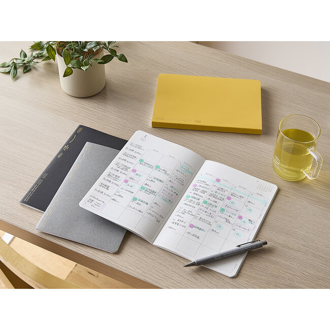 SS0118 Slim Diary A5 Monthly, Gray