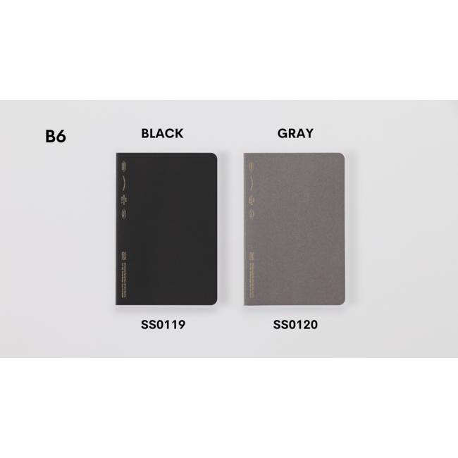 SS0120 Slim Diary B6 Monthly, Gray