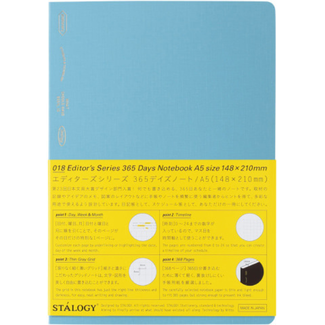 STALOGY [Stalogy] 1/2 Year Notebook Grid, B6 [Vertical] Blue